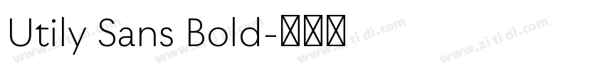 Utily Sans Bold字体转换